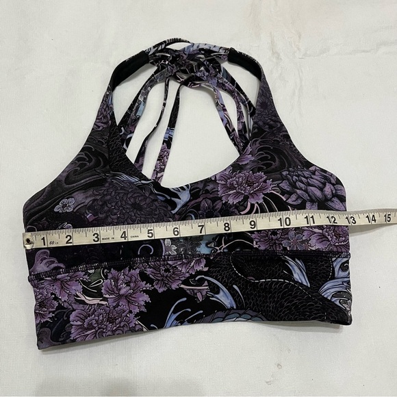 Lululemon Free To Be Moved Purple Floral Sports Bra - Picture 4 of 5